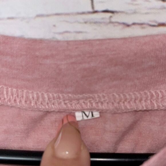 Women’s Marled Pink Short Sleeve T-Shirt - Picture 3 of 3